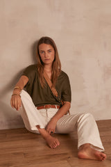 PAMELA KHAKI T-SHIRT