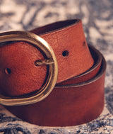 STELLA DARK BROWN LEATHER BELT