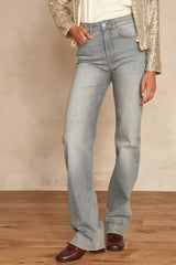 ODILE GREY FLARED JEANS