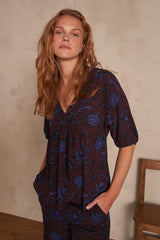 MOLIA BURGUNDY BLOUSE