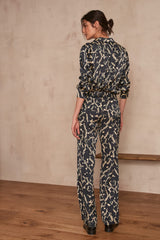 LEANA GREY FLOWING TROUSERS