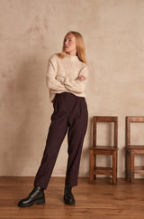 SIMBAD STRIPED CARROT-CUT TROUSERS