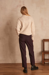 SIMBAD STRIPED CARROT-CUT TROUSERS