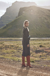 CENDRINE GREEN PRINTED MAXI DRESS