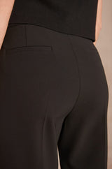 LARA BLACK MICROFIBRE CIGARETTE TROUSERS
