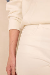 PATIENCE WHITE STRAIGHT-LEG COTTON JEANS