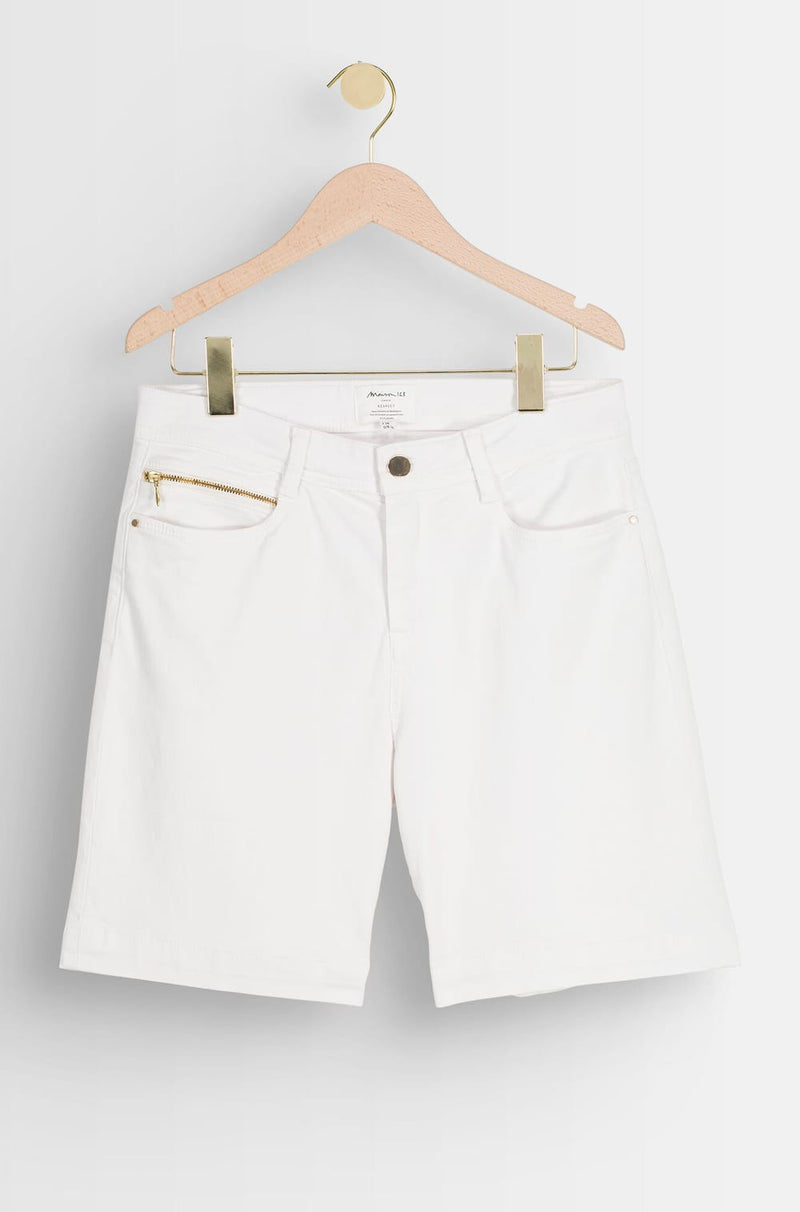 ALMA WHITE COTTON SHORTS