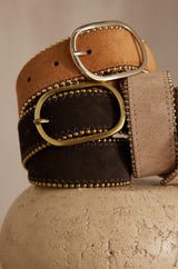 JASMINE CHOCOLATE LEATHER BELT