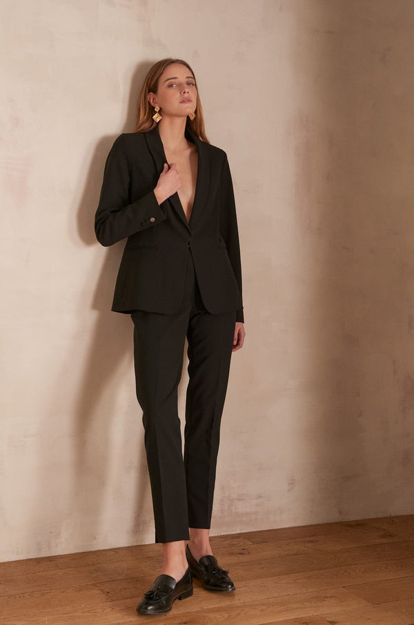 REINE BLACK FITTED BLAZER