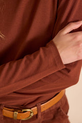 FERGUIE BRICK COTTON TURTLENECK T-SHIRT