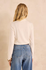 FERGUIE IVORY COTTON TURTLENECK T-SHIRT