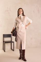 FERGUIE IVORY COTTON TURTLENECK T-SHIRT