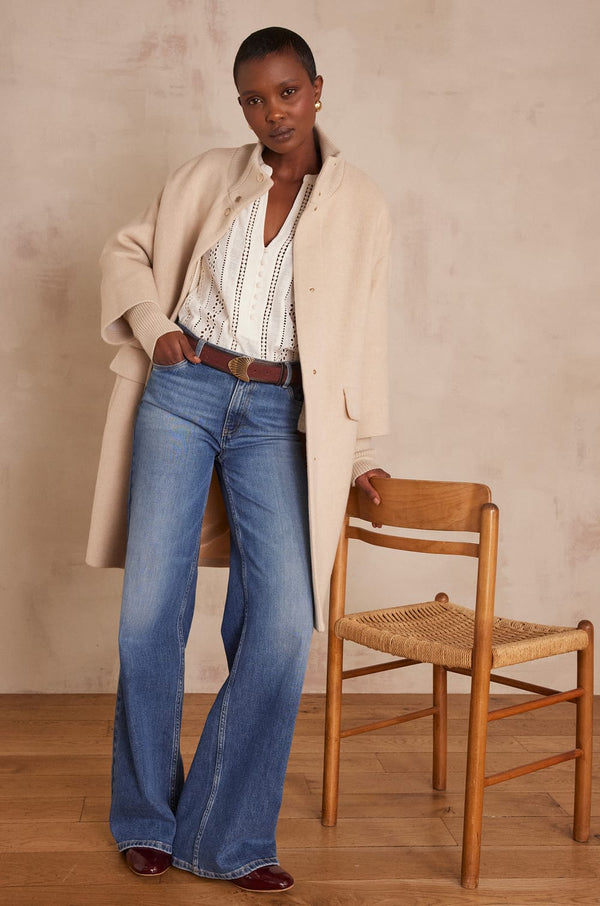 MAGDA BEIGE RESPONSIBLE WOOL COAT