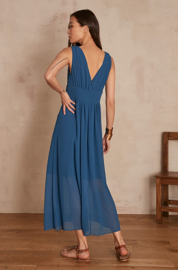 NOURA LONG BLUE DRESS