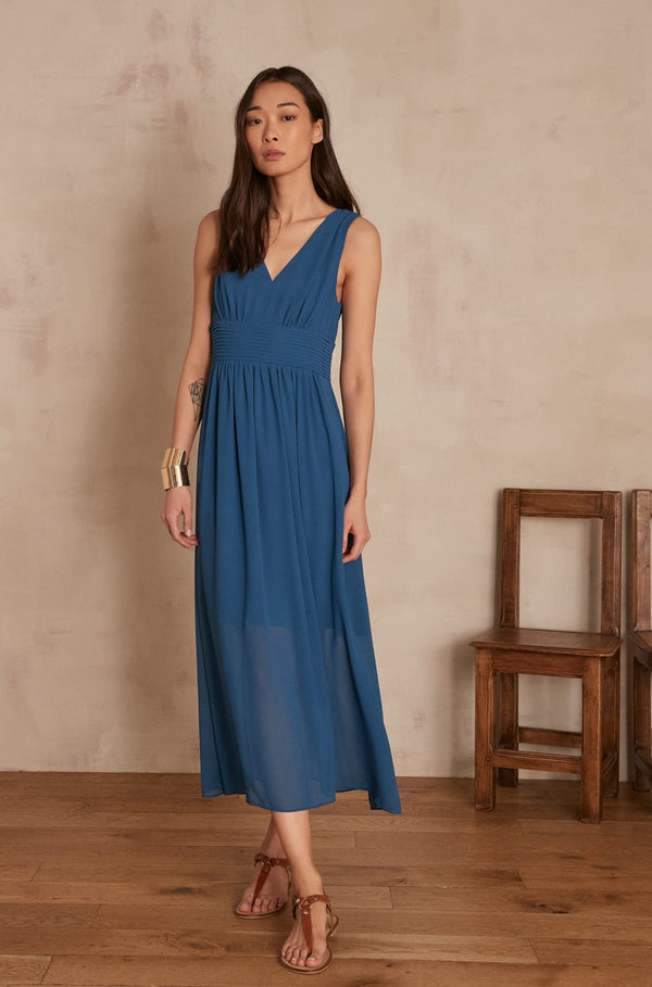 NOURA LONG BLUE DRESS