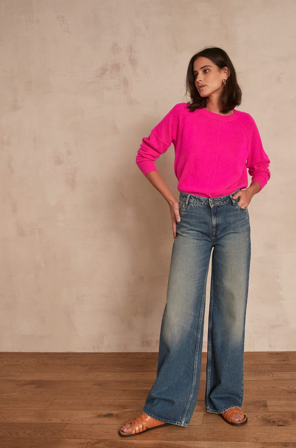 SANDY STONE USED WIDE-LEG JEANS