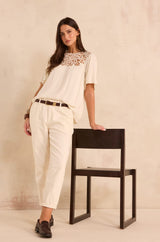 SABIL CREAM CHINOS