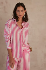 MARILOU FUCHIA STRIPED SHIRT