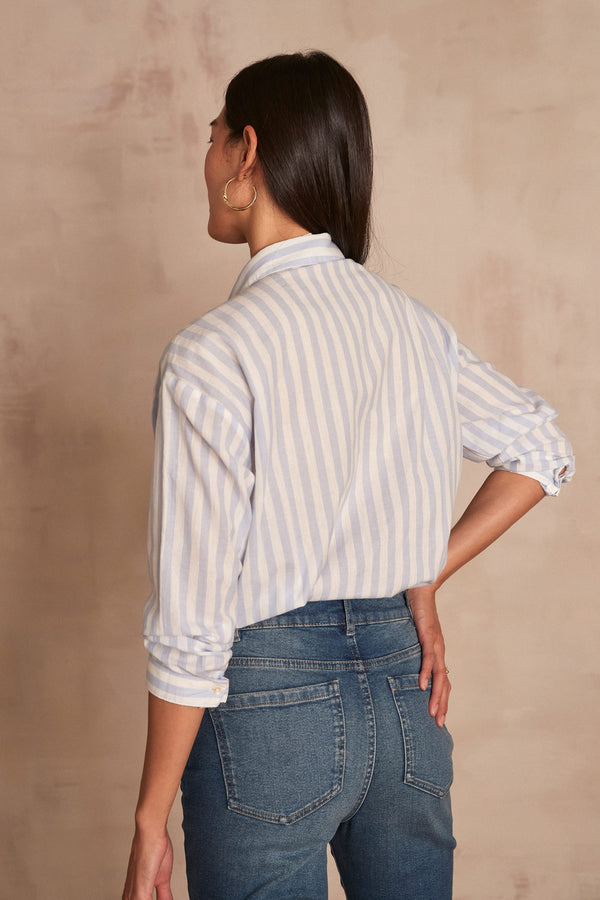 MARILOU BLUE STRIPED SHIRT