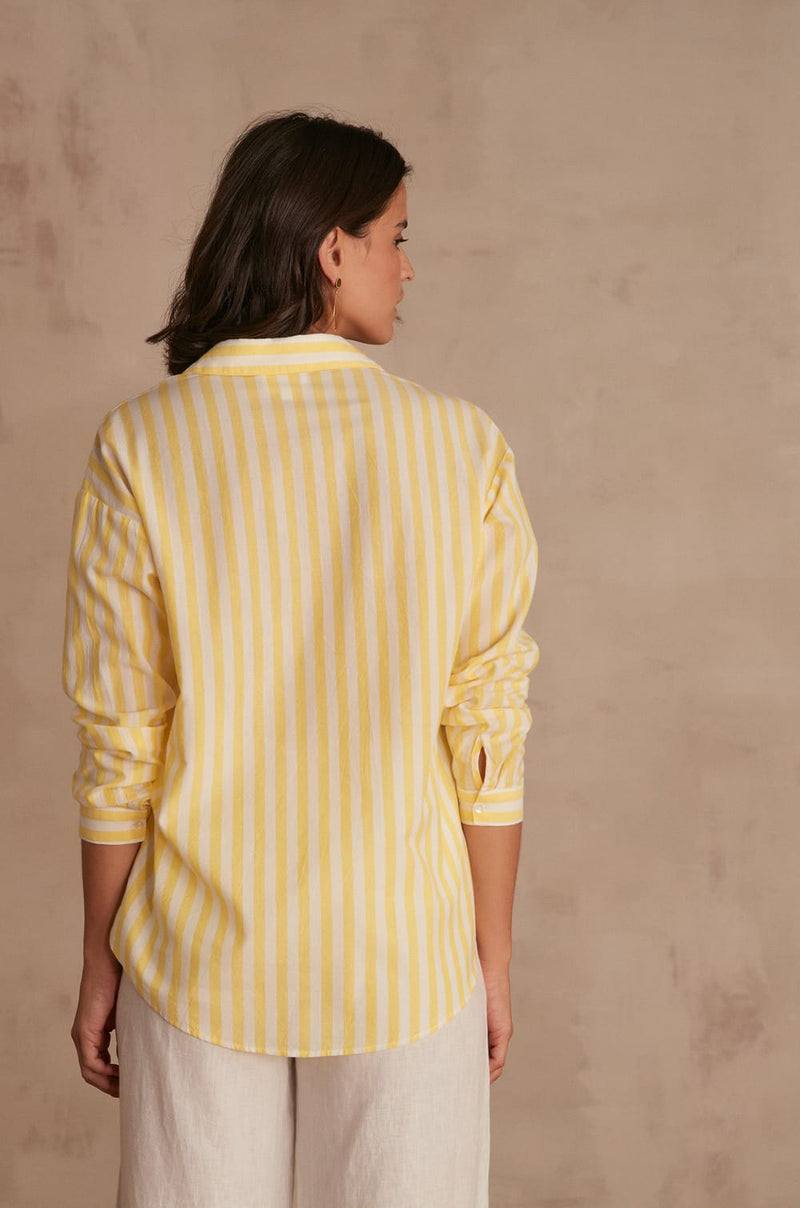 MARILOU YELLOW STRIPED SHIRT