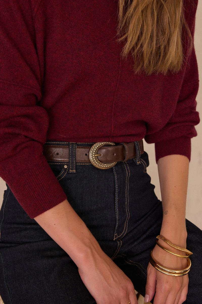 ARY CASHMERE BURGUNDY JUMPER