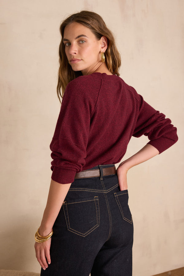 ARY CASHMERE BURGUNDY JUMPER