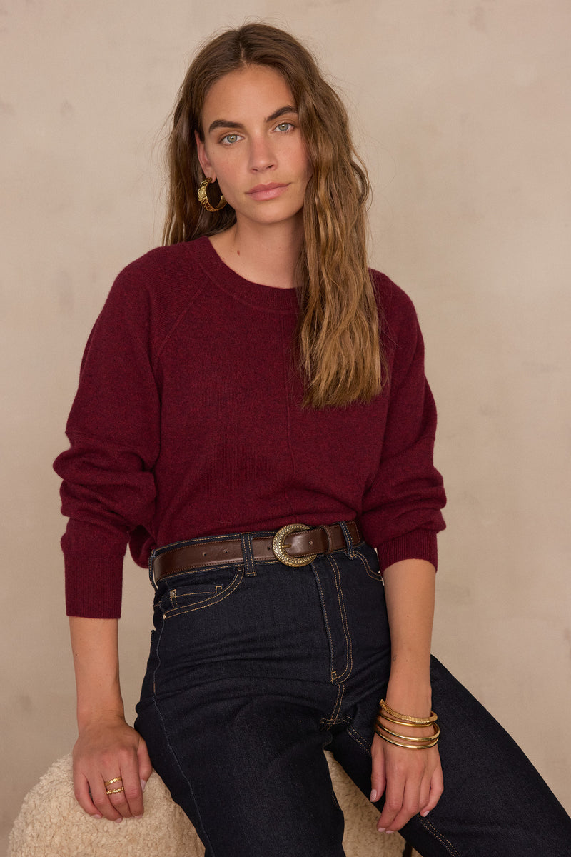 ARY CASHMERE BURGUNDY JUMPER