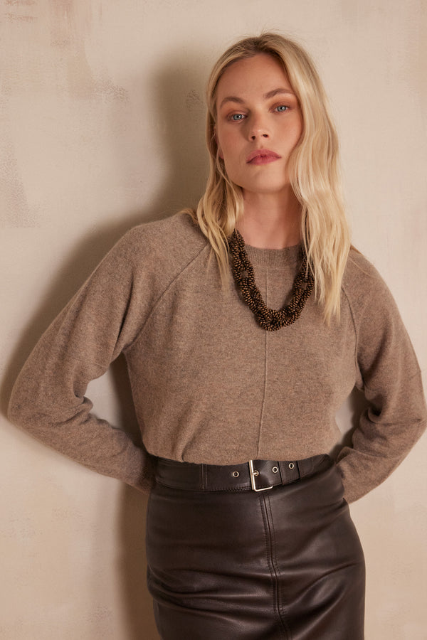 ARY CASHMERE LIGHT TAUPE JUMPER