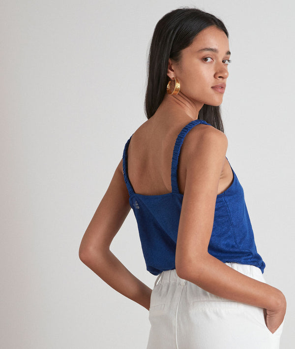 PATTY BLUE SLEEVELESS TOP