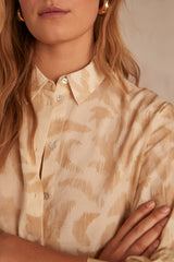 COLETTE IVORY PRINTED SHIRT