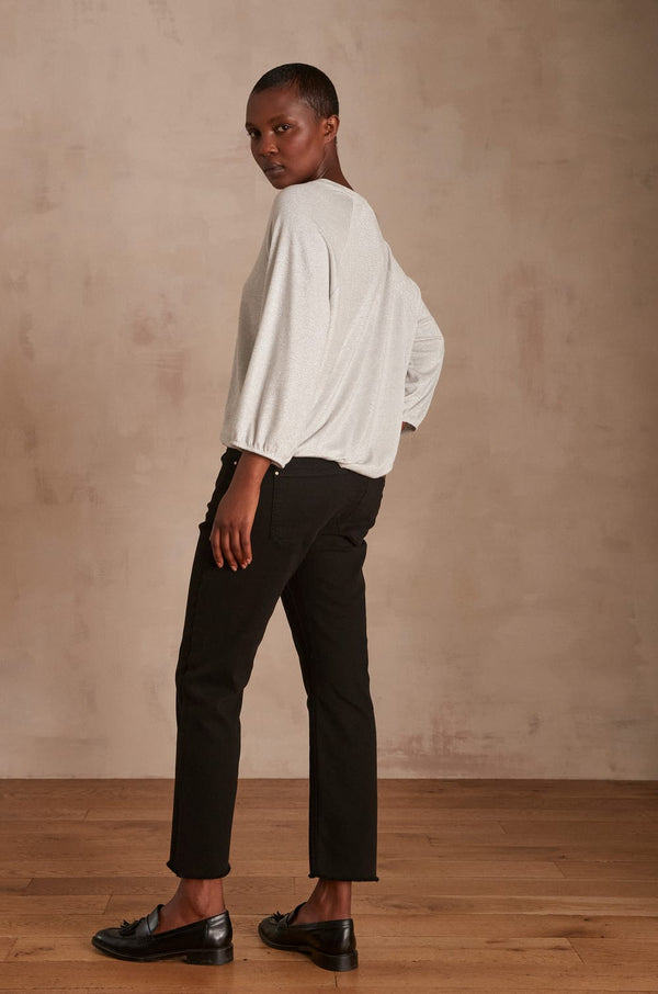 PATIENCE BLACK STRAIGHT-LEG JEANS