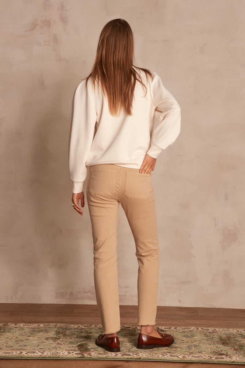 PATIENCE CREAM STRAIGHT-LEG JEANS