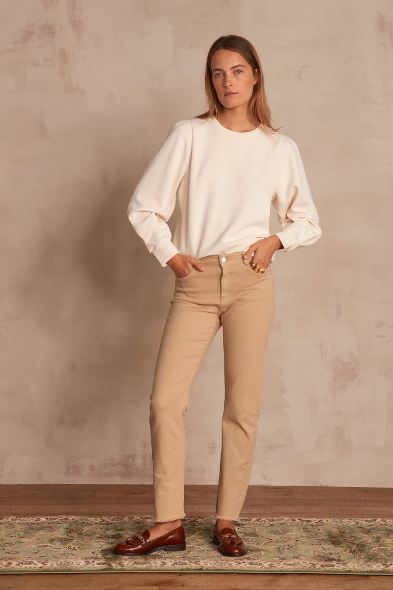 PATIENCE CREAM STRAIGHT-LEG JEANS