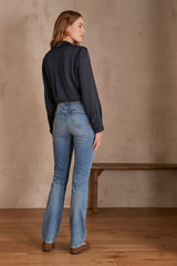 SONIA PALE STONEWASH STRAIGHT-LEG JEANS