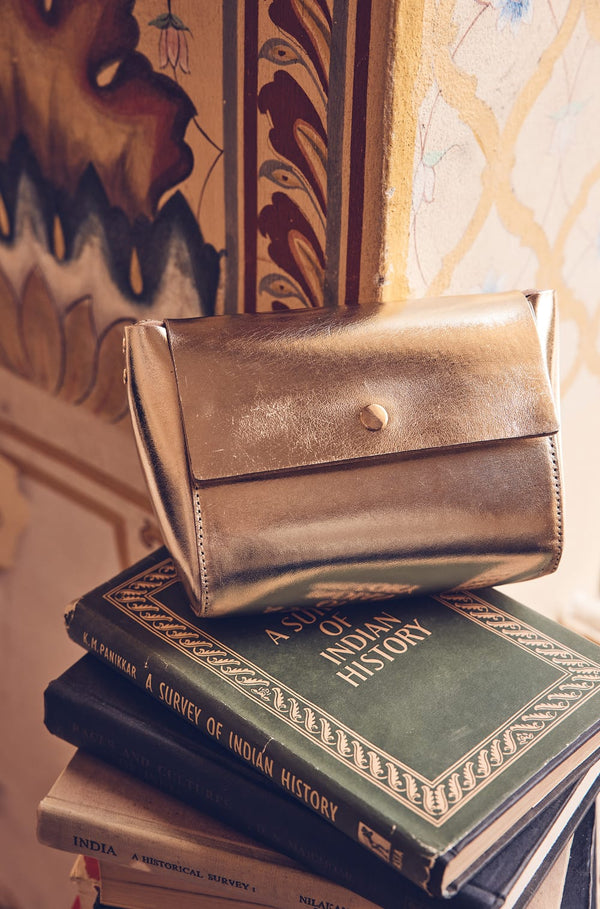 GHOST GOLD LEATHER MINI BAG
