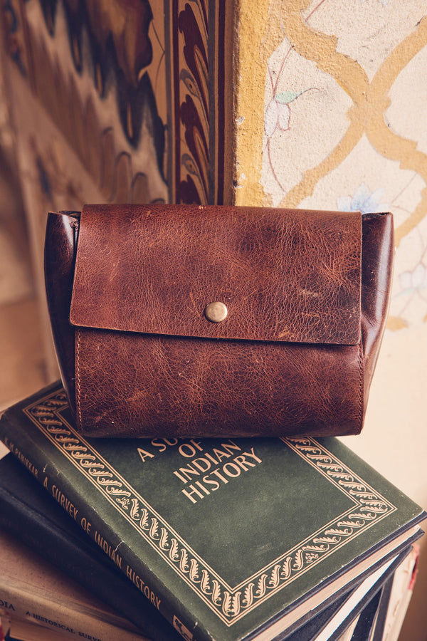 GHOST DARK BROWN LEATHER MINI BAG