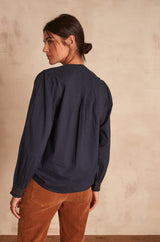 MALORIE NAVY BLOUSE