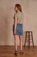 BILLIE BLUE DENIM SHORT SKIRT