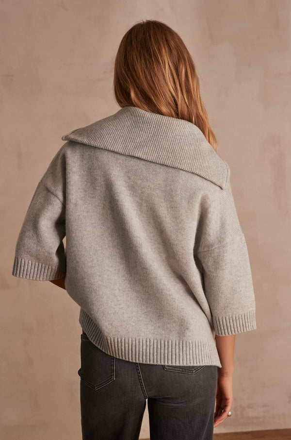 LEWIS GREY HALF-ZIP PULLOVER