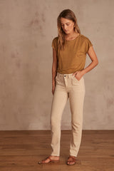 NALLA BEIGE CHINO TROUSERS