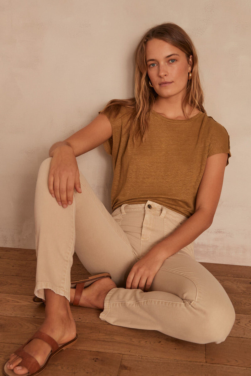 NALLA BEIGE CHINO TROUSERS