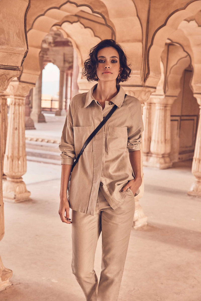 DANIKA BEIGE OVERSHIRT