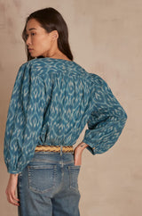 COLOMBE IKAT PRINT BLOUSE