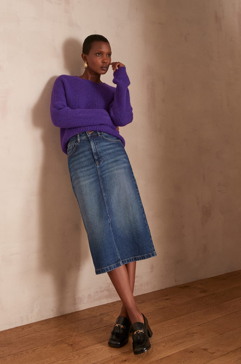 BIRDY DARK DENIM SKIRT