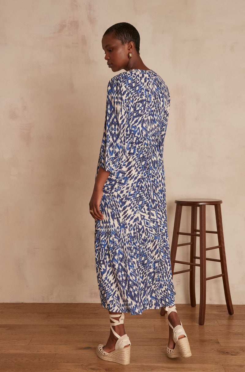 ALPHA PRINTED MAXI DRESS