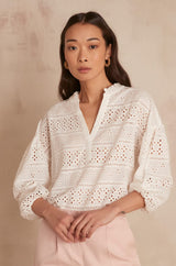 CAMERON BRODERIE ANGLAISE BLOUSE