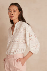 CAMERON BRODERIE ANGLAISE BLOUSE