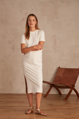 AXEL CREAM JERSEY T-SHIRT DRESS