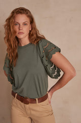 DAX ALMOND GREEN T-SHIRT