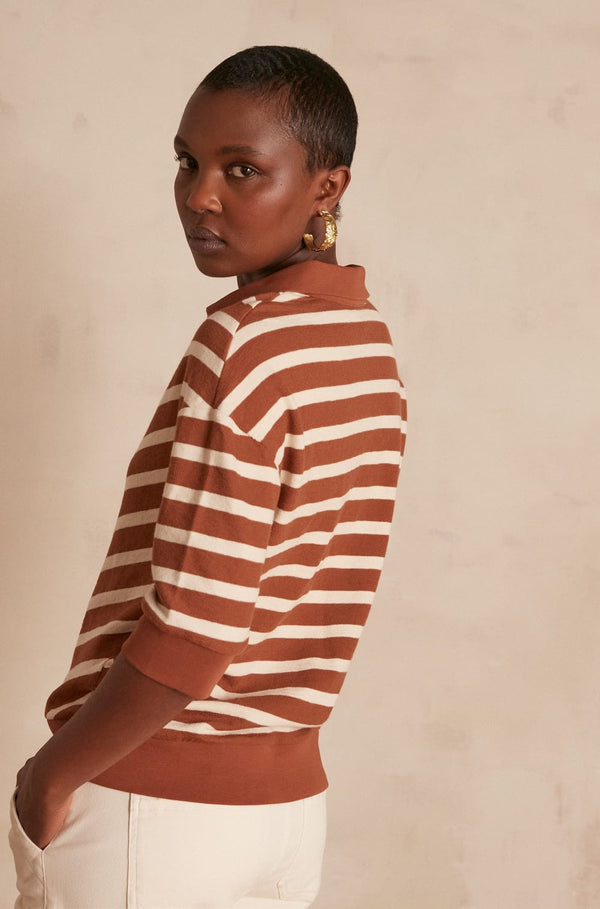 PABLO STRIPED TOFFEE T-SHIRT